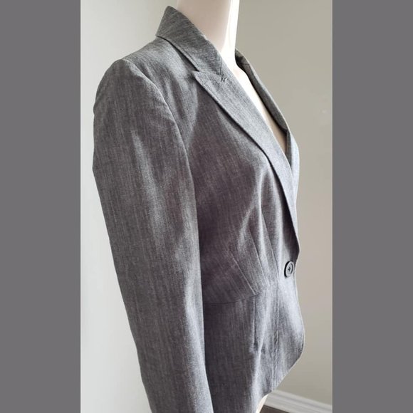 NWT Mario Serrani Italy Gray One Button Blazer - Picture 5 of 8